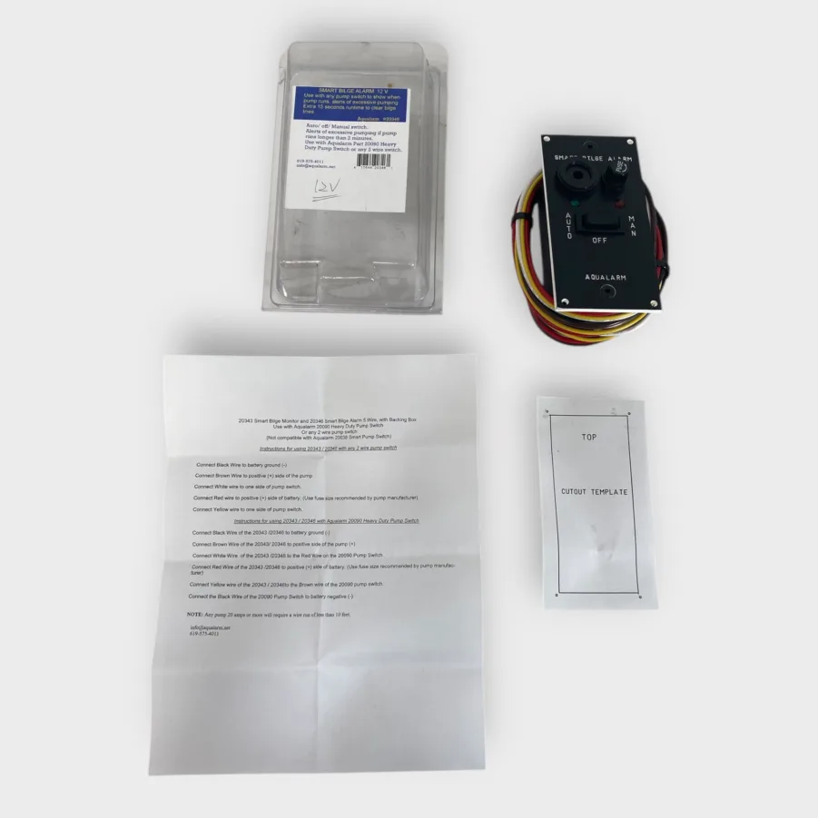 Aqualarm 20346 Smart Bilge Alarm Automatic / Off / Manual Switch 12 Volt *NEW* - Image 2