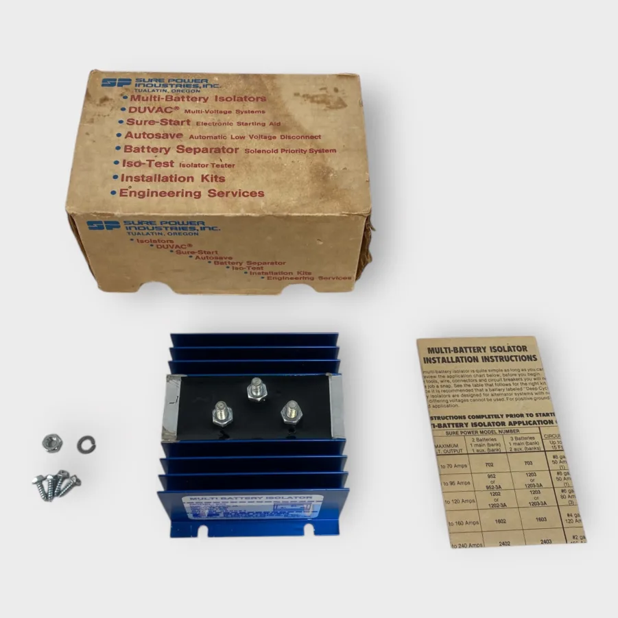 Sure Power Industries 952 Multi-Battery Isolator 6-50 Volts DC *New Open Box*