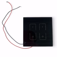 Lunasea LLB-45RX-91-00-RM Dual Zone Wall Mount RF Dimmer - Black (12/24VDC)