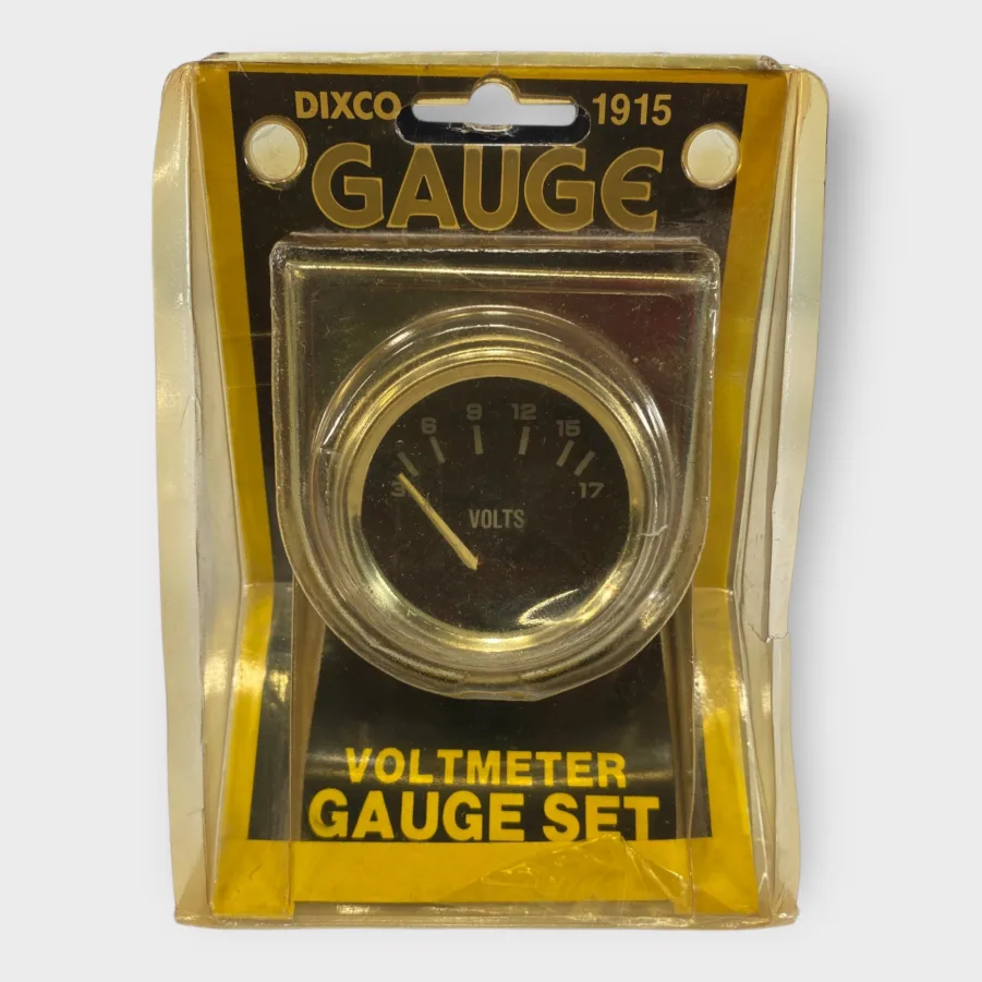Dixco 1915 Voltmeter Gauge Set Chrome Plated Internally Illuminated 3-17 VDC NEW
