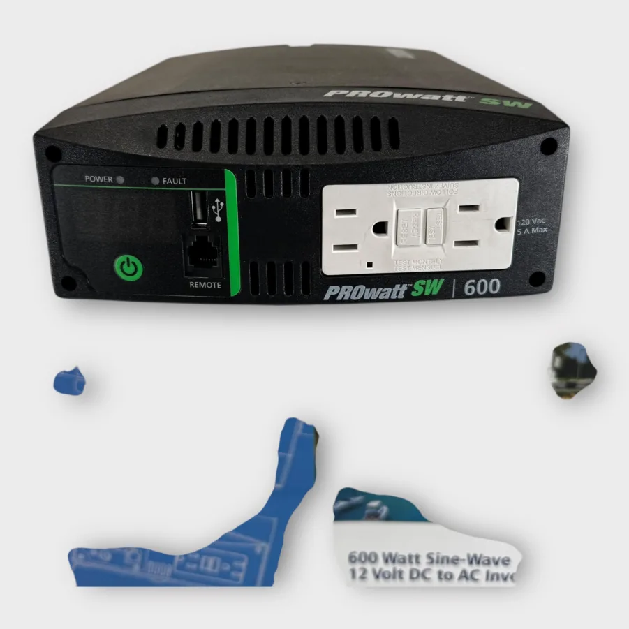 Xantrex PROwatt SW 600 Watt Sine-Wave 12 Volt DC to AC Inverter - Image 3