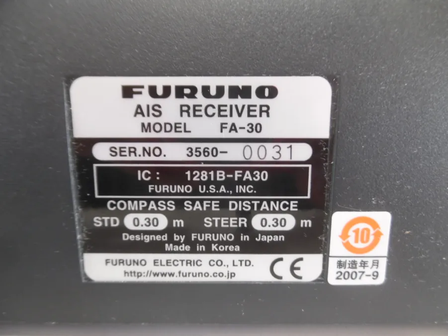 Furuno - FA-30 - Black Box AIS Receiver - Tested - Good Condition - RX ONLY! - Image 10