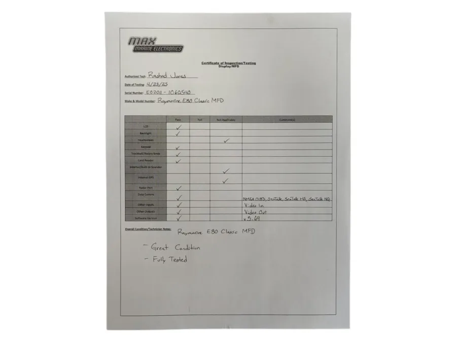 Raymarine E80 - Classic Multifunction Display - E02011 - *CORE ONLY*  - Tested - 90 Day Warranty - Image 16