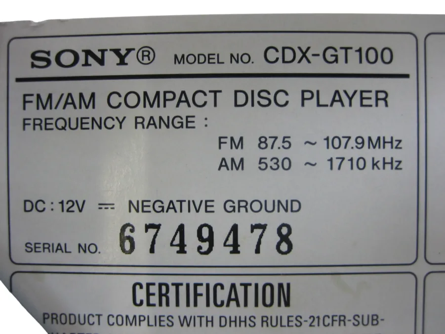 Sony CDX-GT100 Detachable Face CD Player Head Unit Used Tested 90-Day Warranty - Image 10