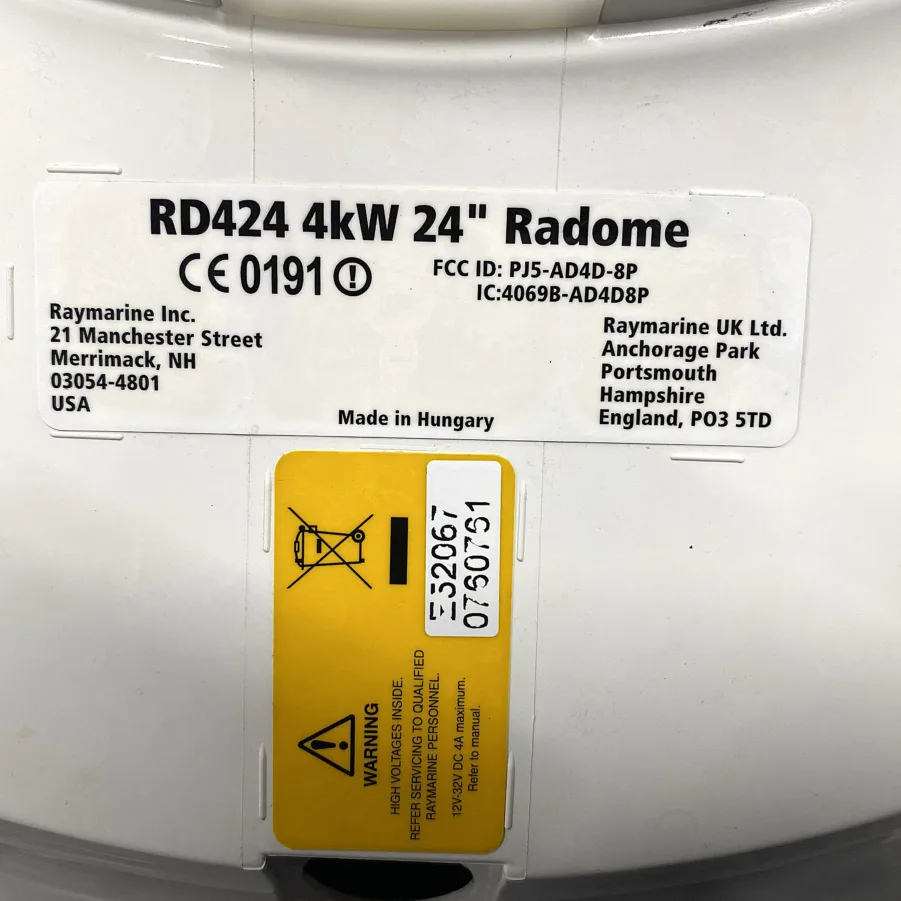 Raymarine RD424 4kW 24" Analog NGS Radar *DOME ONLY!* E52067 - Replaces M92652/S *Working/Tested! - Image 7