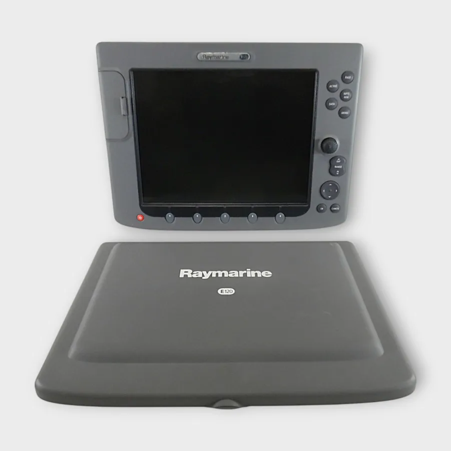 Raymarine E120 Classic MFD E02013 w/Bezel & Sun Cover MME Refurb. New LCD Rebuilt BL 90 Day Wnty*