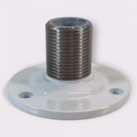 D. Lilly 175W Stainless Steel 1.5" Antenna Mount (1"-14 Thread) - White **New**