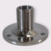 D. Lilly 175S Stainless Steel 1.5" Antenna Mount (1"-14 Thread) **New**