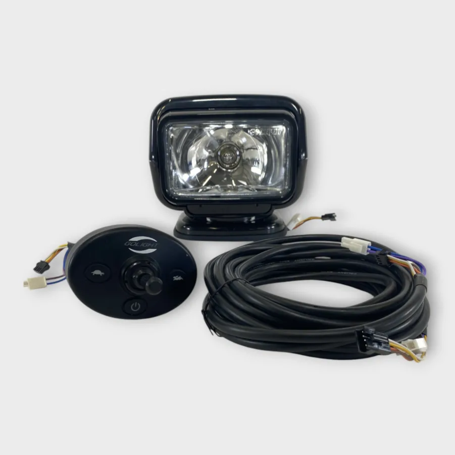 Golight Stryker 3049R Halogen Spotlight Permanent Mount- Black- w/Accessories