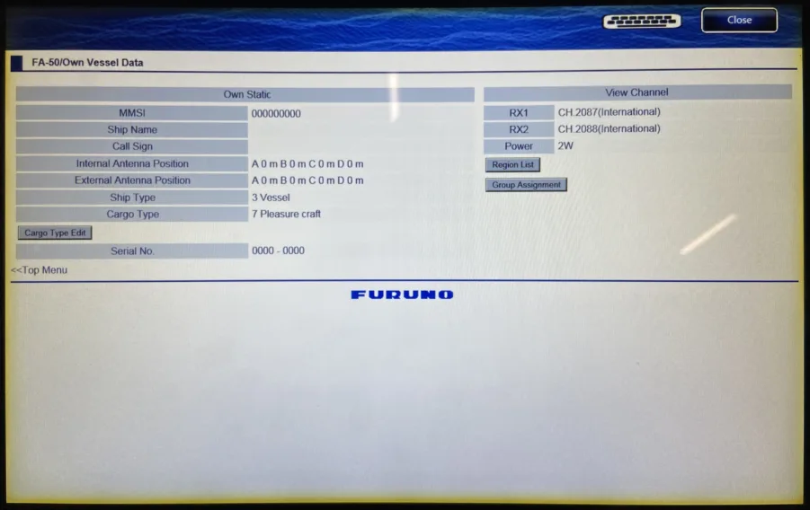 Furuno - FA-50 Black Box Class B AIS Transponder - NO MMSI - UPDATED - Complete - Image 5