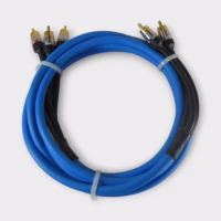 Monster MAM4C Marine 4CH 9.5' Gold-Plated RCA Cable Blue New-Old-Stock 90-Day Warranty