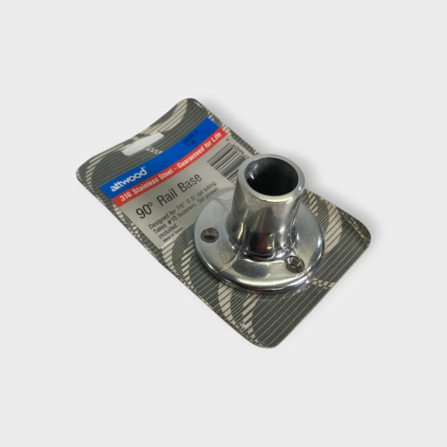 Attwood 66039-3 90 Degree Rail Base For 7/8" OD Rail Tubing -New/Old Stock- Free Shipping - Image 3