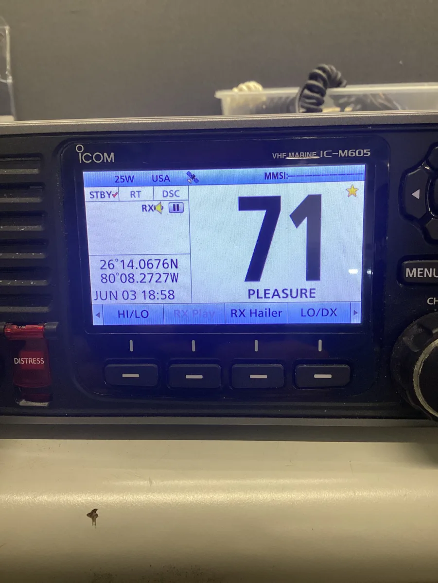 Icom IC-M605 DSC VHF Complete W/ Fist Mic- Fully Tested-NMEA 2000- NO MMSI- Free Shipping - Image 2