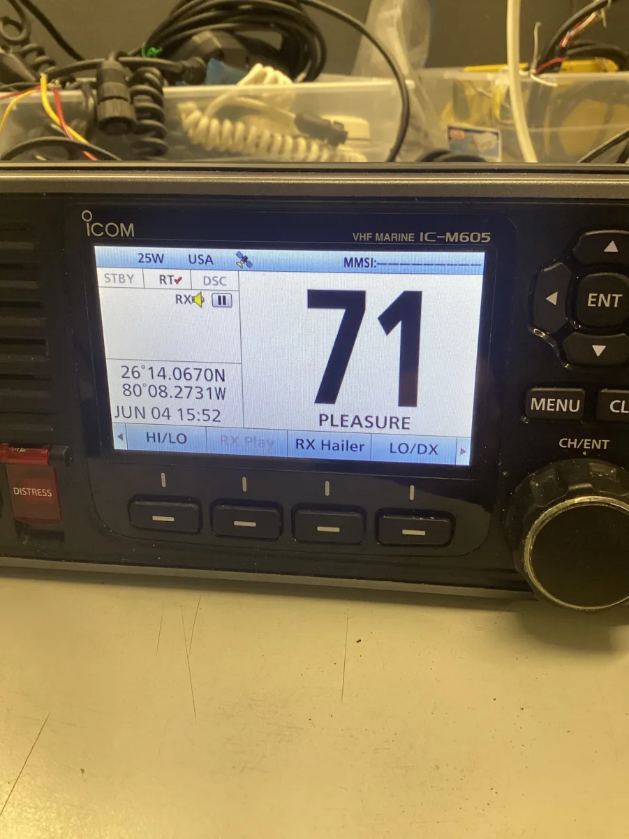 Icom IC-M605 DSC VHF Complete W/ Fist Mic- Fully Tested -NMEA 2000- NO MMSI- Free Shipping! - Image 3