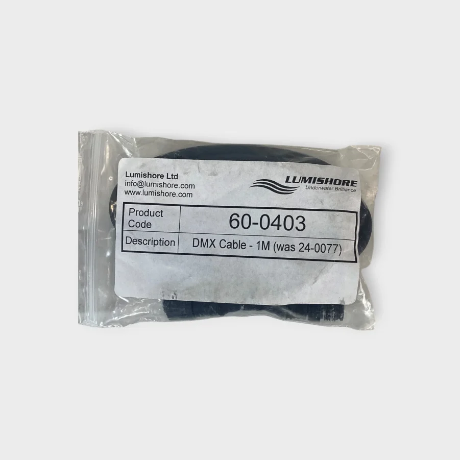 Lumishore 60-0403 (Old PN# 24-0077) DMX Extension Cable - 1M- NEW - Free Shipping