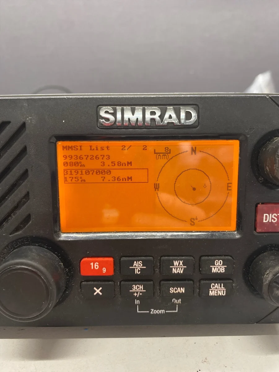 Simrad RS35 Marine DSC VHF Radio W/ Receive Only AIS - Rebuilt Cable - Tested - Image 5
