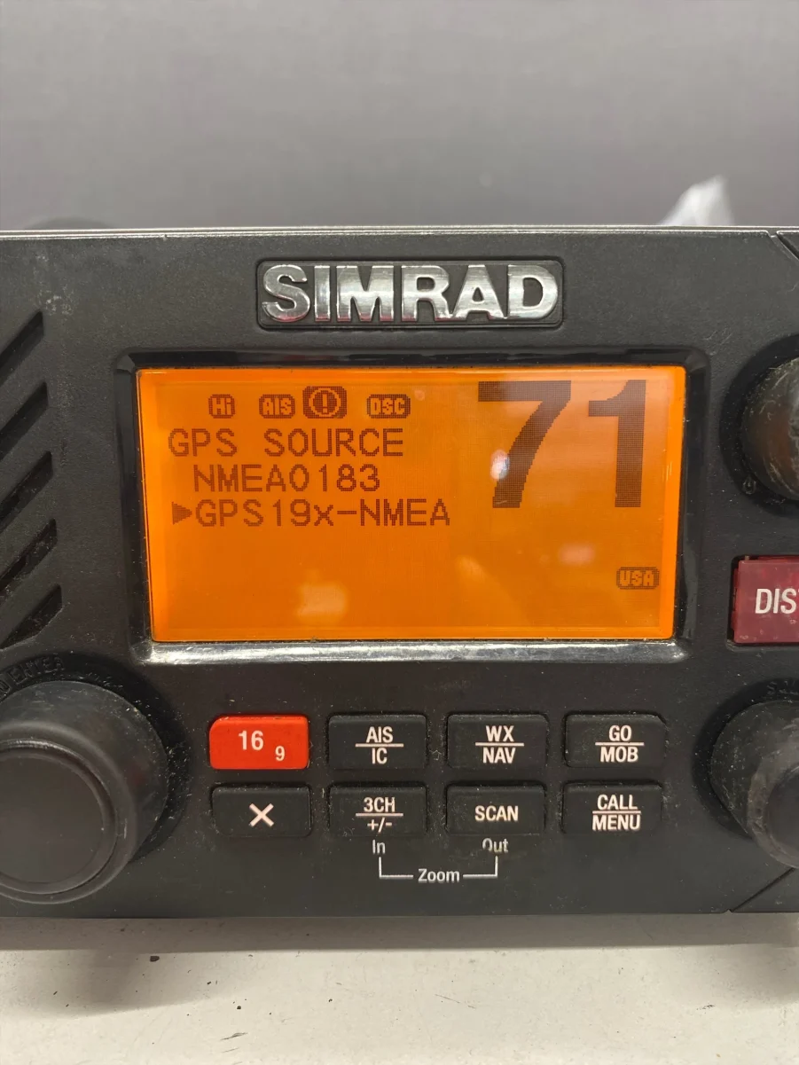 Simrad RS35 Marine DSC VHF Radio W/ Receive Only AIS - Rebuilt Cable - Tested - Image 6