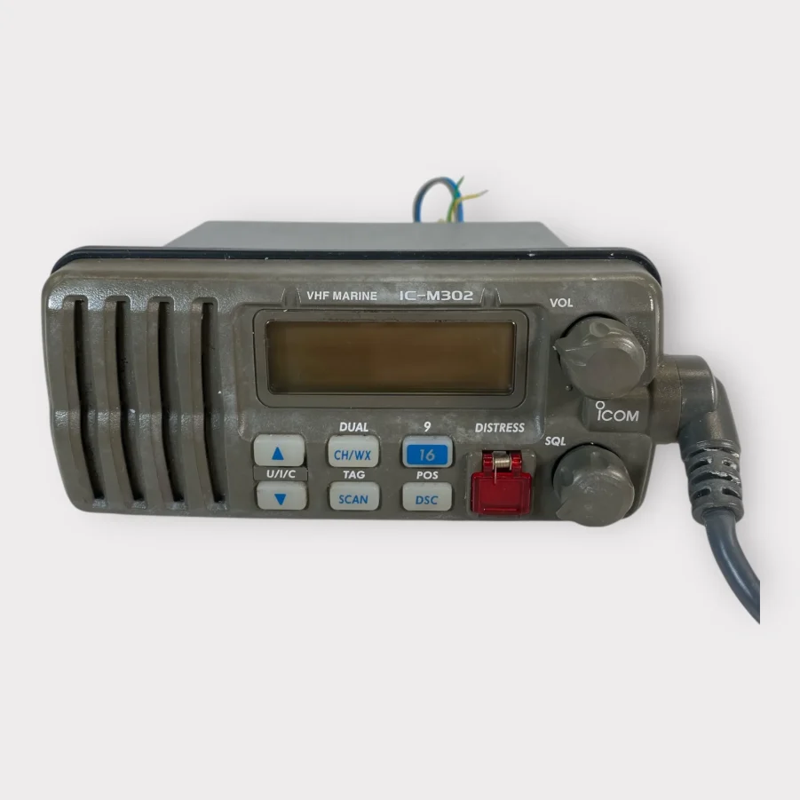 Icom IC-M302 DSC VHF Marine Radio Transceiver W/ HM-141G Hand Mic - Tested - Image 2