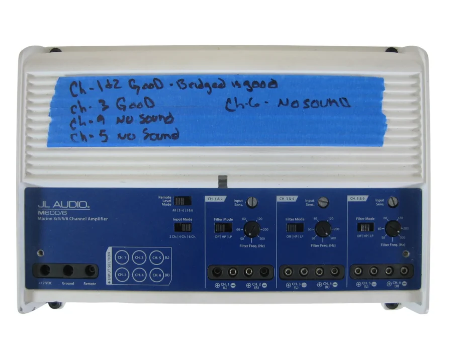 JL Audio M600/6 Marine Amplifier As-Is f/Parts/Repair No Warranty No Returns - Image 7