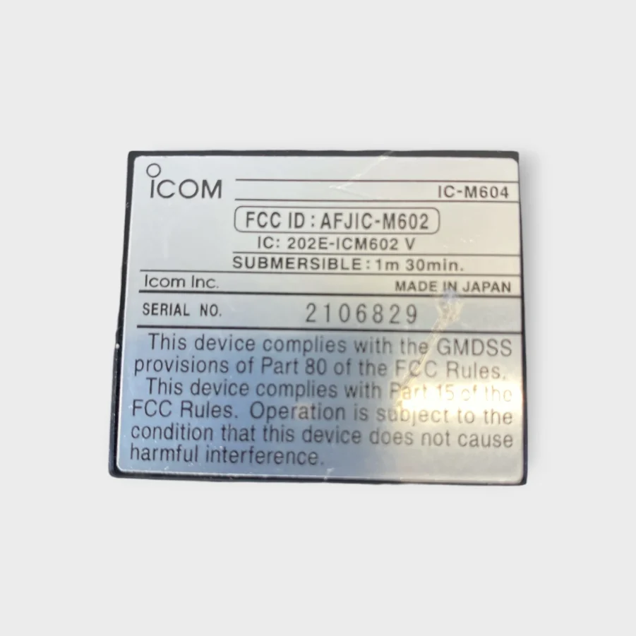 ICOM IC-M604 Marine DSC VHF Radio W/ HM-126B Fist Mic -Tested - USED - Free Shipping- 90 Day Wnty - Image 7