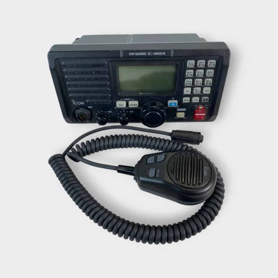 ICOM IC-M604 Marine DSC VHF Radio W/ HM-126B Fist Mic -Tested - USED - Free Shipping- 90 Day Wnty