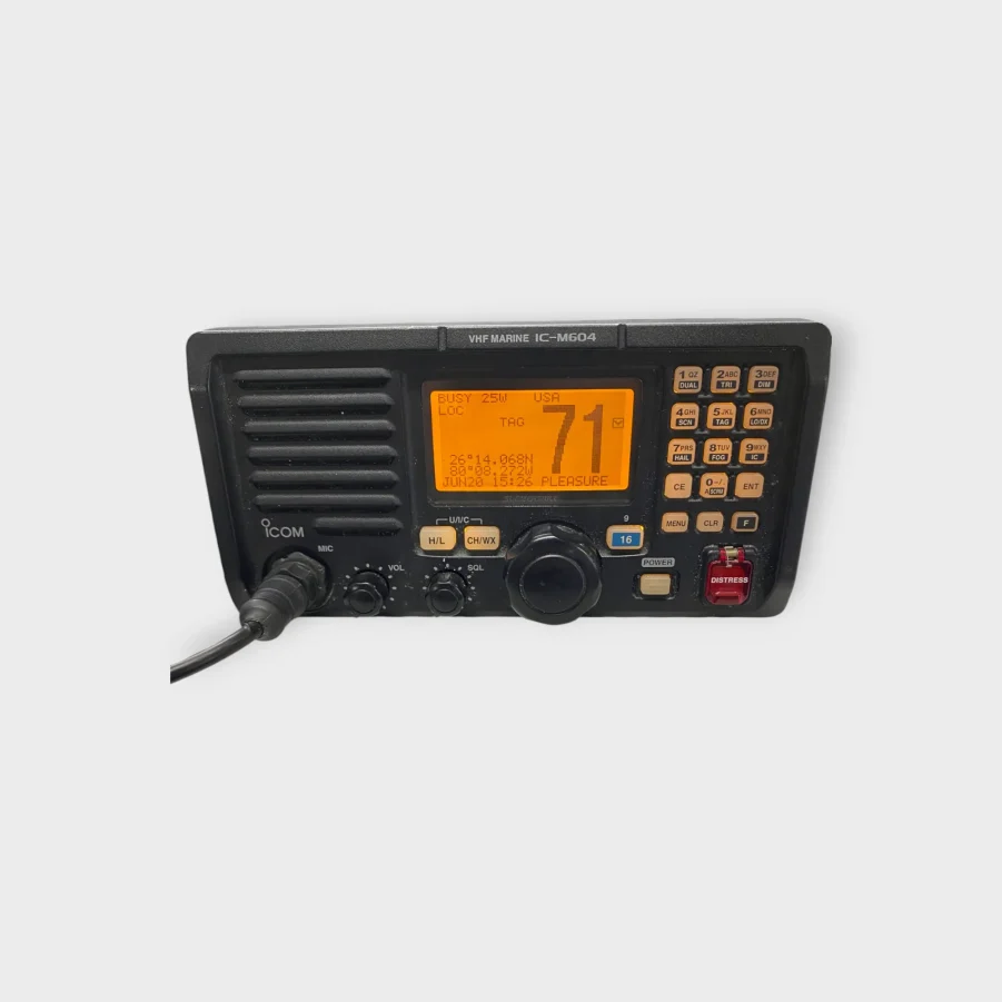 ICOM IC-M604 Marine DSC VHF Radio W/ HM-126B Fist Mic -Tested - USED - Free Shipping- 90 Day Wnty - Image 3