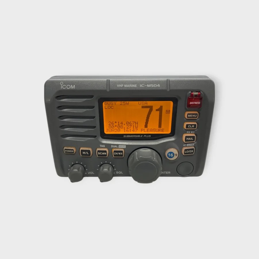 Icom IC-M504 Marine DSC VHF Radio (Grey) W/ HM-126RG Fist Mic - Tested - USED - Free Shipping - - Image 10