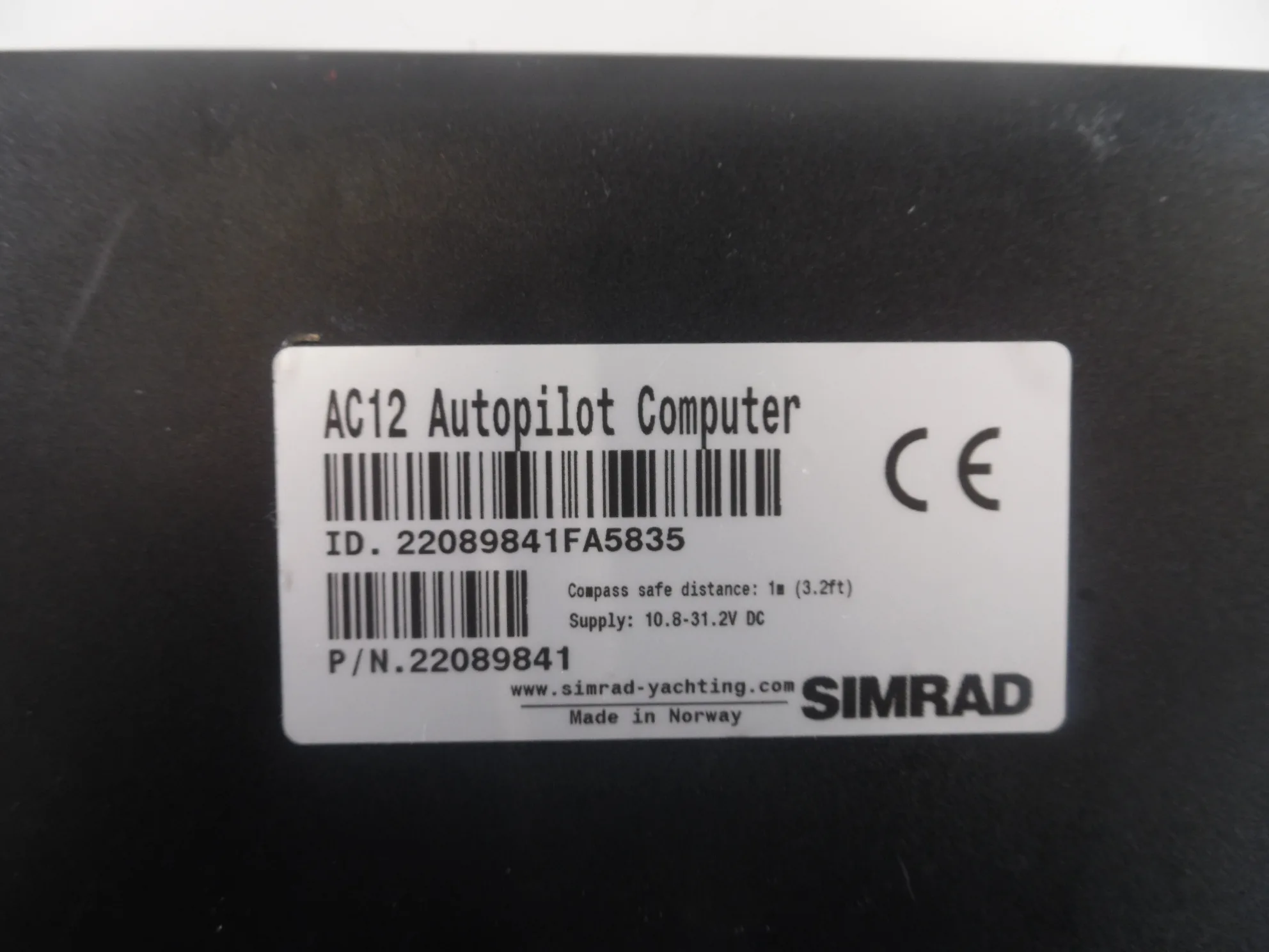Simrad AC12 Autopilot Computer 22089841 For AP24/AP28 TESTED GOOD - Max ...