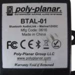 Poly-Planar BTAL-01 Waterproof Marine Bluetooth Audiolink 12VDC 90-Day Warranty - Image 3