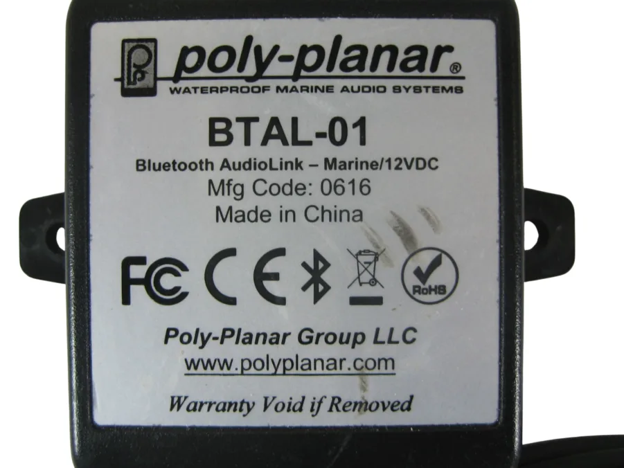 Poly-Planar BTAL-01 Waterproof Marine Bluetooth Audiolink 12VDC 90-Day Warranty - Image 3
