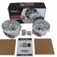Wet Sounds REVO 6-XSW-SS  6-1/2" 2-Way Marine Speakers w/RGB LED Lighting New 90-Day Warranty