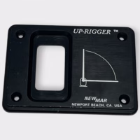 Newmar Up-Rigger Black Anodized Aluminum Switch Panel for Single Contura Rocker