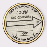 Bird Electronics Corp 100W Meter Element 100-250MHz - USED - 90 Day Warranty -