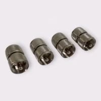 UHF Male To UHF Male (UHF Double Male) PL-259 Coaxial Cable Connector **Lot of 4**