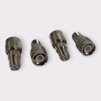 TNC Male To Mini UHF Female Coaxial Adapter Connector **Lot of 4**