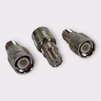 TNC Male To Mini UHF Female Coaxial Adapter Connector **Lot of 3**