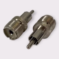 UHF Female (SO-239) To RCA Male Coaxial Adapter Connector **Lot of 2**