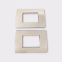 Bticino LNA4803BI LivingLight Square Cover Plate, 3-Module, White (Lot of 2) - New Out Of Box