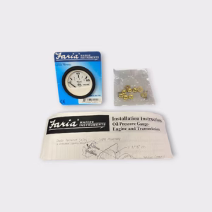 Faria 12902 Oil Pressure Gauge, White - New Old Stock - Free Shipping