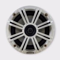 Kicker KM65 6.5'' Marine Coaxial Speaker w/White Grille LED Lights Used Tested 90-Day Warranty
