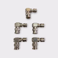 PCCONNECT BNC M to BNC F Right Angle Connector (Lot of 5) - New Old Stock