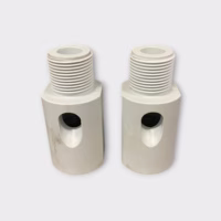 Threaded Pipe Coupler for 1" Pipe with 1/2" Thread (Lot of 2) - New/Blem