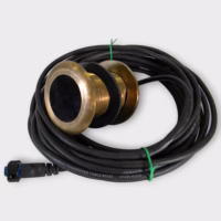 Garmin Airmar B150C-0-M-8G 0-Deg. Chirp Bronze Low Profile Thru-Hull Transducer 95-155kHz 8-Pin Blue