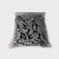 Konnect-It KN-EB3V0 Screw-Down End Bracket for 35mm DIN Rail, Grey (Lot of 90) - Lightly Used