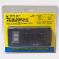 Blue Sea Systems 4363 Water-Resistant Accessory Panel w/Dual USB 12v Cigarette