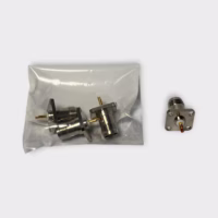 TNC Female Connector Solder Attachment, 4 Hole Flange, 50 Ohm (Lot of 4) New Out of Box