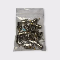 BNC Female Bulkhead Mount Connector w/ Solder Attachment 50 Ohm (Lot of 15) - New Out of Box