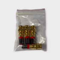 BNC Compression Connector for RG-59 Coaxial Cable, Gold (Lot of 4) - New Out of Box